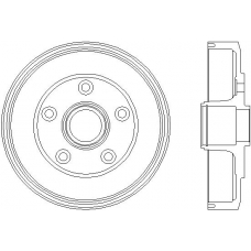 MBD124 MINTEX Тормозной барабан