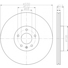 8DD 355 117-721 HELLA PAGID Тормозной диск