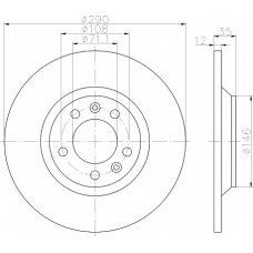 8DD 355 110-801 HELLA PAGID Тормозной диск