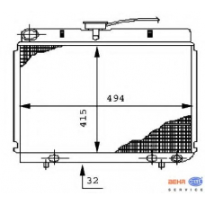 8MK 376 710-531 HELLA Радиатор, охлаждение двигателя