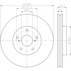 8DD 355 115-191 HELLA Тормозной диск