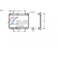 PE2213 AVA Радиатор, охлаждение двигателя