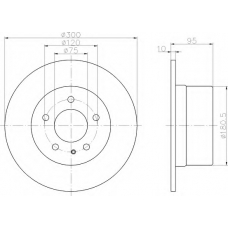 8DD 355 103-791 HELLA Тормозной диск