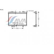 PE2266 AVA Радиатор, охлаждение двигателя