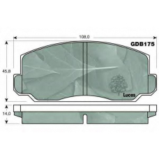 GDB175 TRW Комплект тормозных колодок, дисковый тормоз