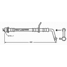 FBH7348 FIRST LINE Тормозной шланг