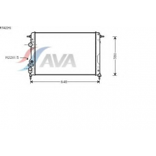 RTA2241 AVA Радиатор, охлаждение двигателя