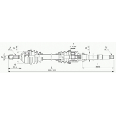 DRS6154.00 OPEN PARTS Приводной вал