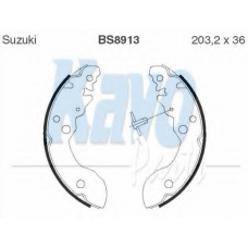 BS-8913 KAVO PARTS Комплект тормозных колодок