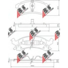 38506 ABS Комплект тормозных колодок, дисковый тормоз