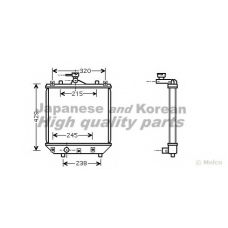 K453-30 ASHUKI Радиатор, охлаждение двигателя