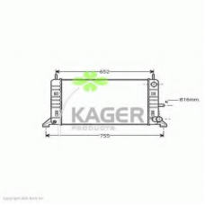 31-2201 KAGER Радиатор, охлаждение двигателя