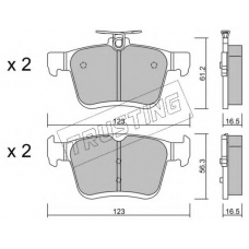 967.0 TRUSTING Комплект тормозных колодок, дисковый тормоз