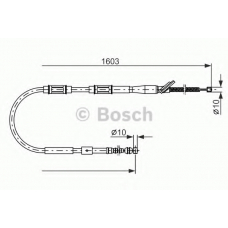 1 987 477 409 BOSCH Трос, стояночная тормозная система