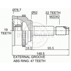 OJ-1325 InterParts Шарнирный комплект, приводной вал