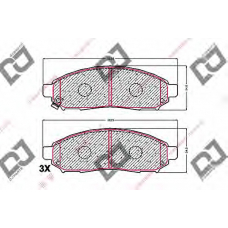 BP1526 DJ PARTS Комплект тормозных колодок, дисковый тормоз