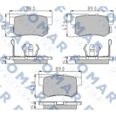 FO 860781 FOMAR ROULUNDS Комплект тормозных колодок, дисковый тормоз