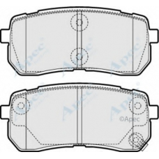 PAD1581 APEC Комплект тормозных колодок, дисковый тормоз