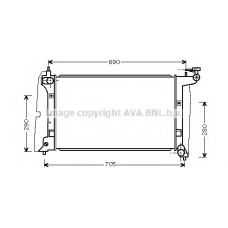 TOA2289 AVA Радиатор, охлаждение двигателя