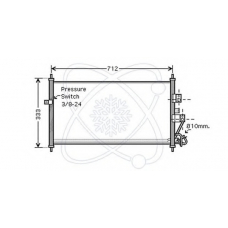 30W0040 ELECTRO AUTO Конденсатор, кондиционер