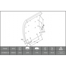 K19931.0TG FERODO Комплект тормозных башмаков, барабанные тормоза