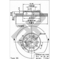 24850 V METZGER Тормозной диск