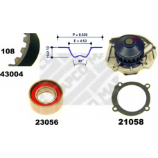 41004 MAPCO Водяной насос + комплект зубчатого ремня
