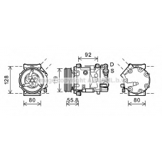 CNK282 Prasco Компрессор, кондиционер