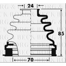 BCB2881 BORG & BECK Пыльник, приводной вал