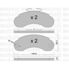 22-0055-0 METELLI Комплект тормозных колодок, дисковый тормоз