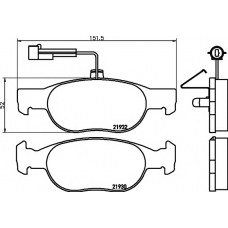 8DB 355 008-061 HELLA PAGID Комплект тормозных колодок, дисковый тормоз