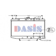 100350N AKS DASIS Радиатор, охлаждение двигателя