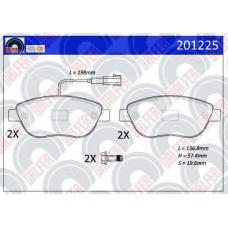 201225 GALFER Комплект тормозных колодок, дисковый тормоз