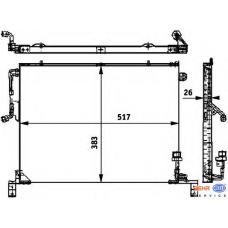 8FC 351 317-431 HELLA Конденсатор, кондиционер