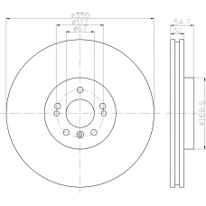 8DD 355 121-181 HELLA Тормозной диск