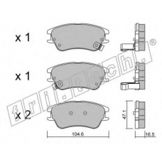 518.0 fri.tech. Комплект тормозных колодок, дисковый тормоз