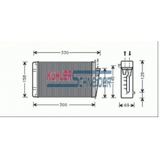 1090601 KUHLER SCHNEIDER Теплообменник, отопление салона