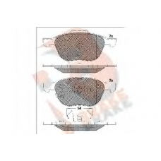 RB1617-203 R BRAKE Комплект тормозных колодок, дисковый тормоз