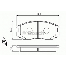 0 986 494 397 BOSCH Комплект тормозных колодок, дисковый тормоз