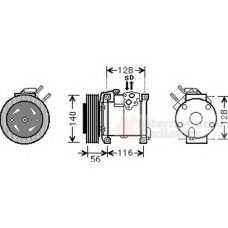 0700K108 VAN WEZEL Компрессор, кондиционер