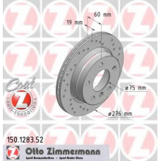 150.1283.52 ZIMMERMANN Тормозной диск