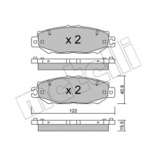 22-0759-1 METELLI Комплект тормозных колодок, дисковый тормоз