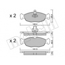 22-0077-1 METELLI Комплект тормозных колодок, дисковый тормоз