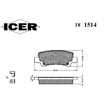 181514 ICER Комплект тормозных колодок, дисковый тормоз