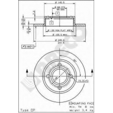 BS 7475 BRECO Тормозной диск