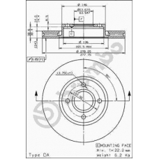 09.6766.10 BREMBO Тормозной диск