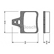 0 986 TB2 064 BOSCH Комплект тормозных колодок, дисковый тормоз