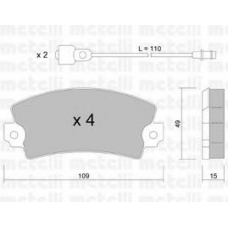 22-0005-4 METELLI Комплект тормозных колодок, дисковый тормоз