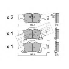 943.0 TRUSTING Комплект тормозных колодок, дисковый тормоз