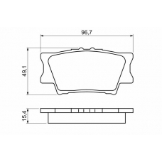 0 986 494 154 BOSCH Комплект тормозных колодок, дисковый тормоз